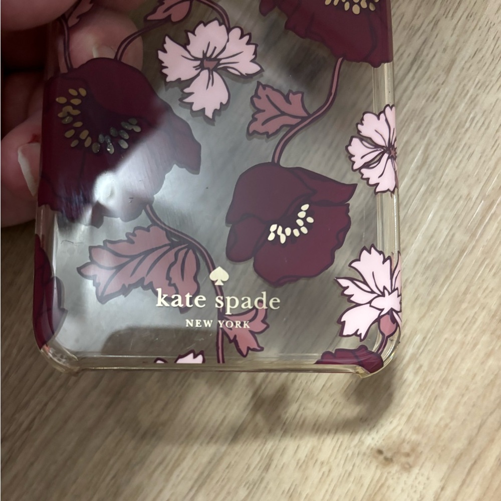 Kate spade burgundy/floral protective iPhone case for iPhones 8/7/6s/6 plus